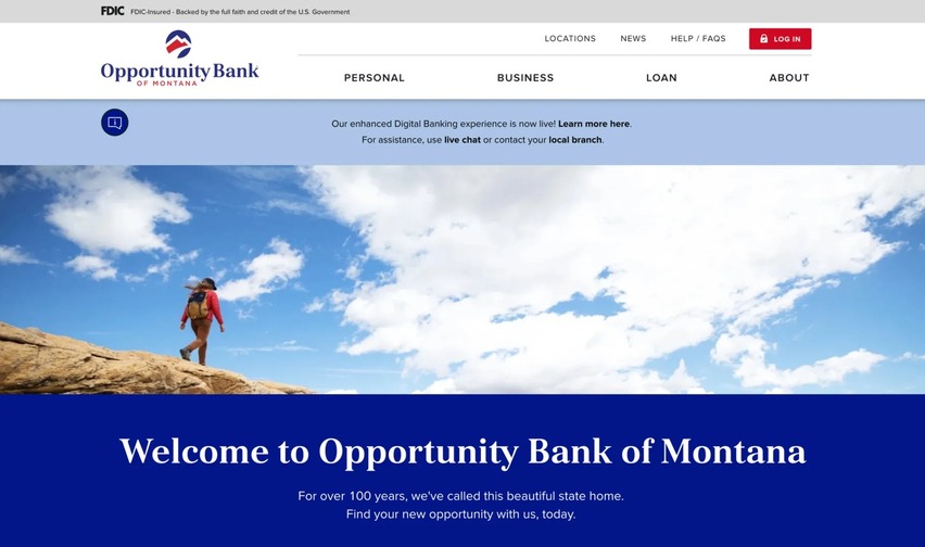 Opportunity Bank of Montana Holme Page